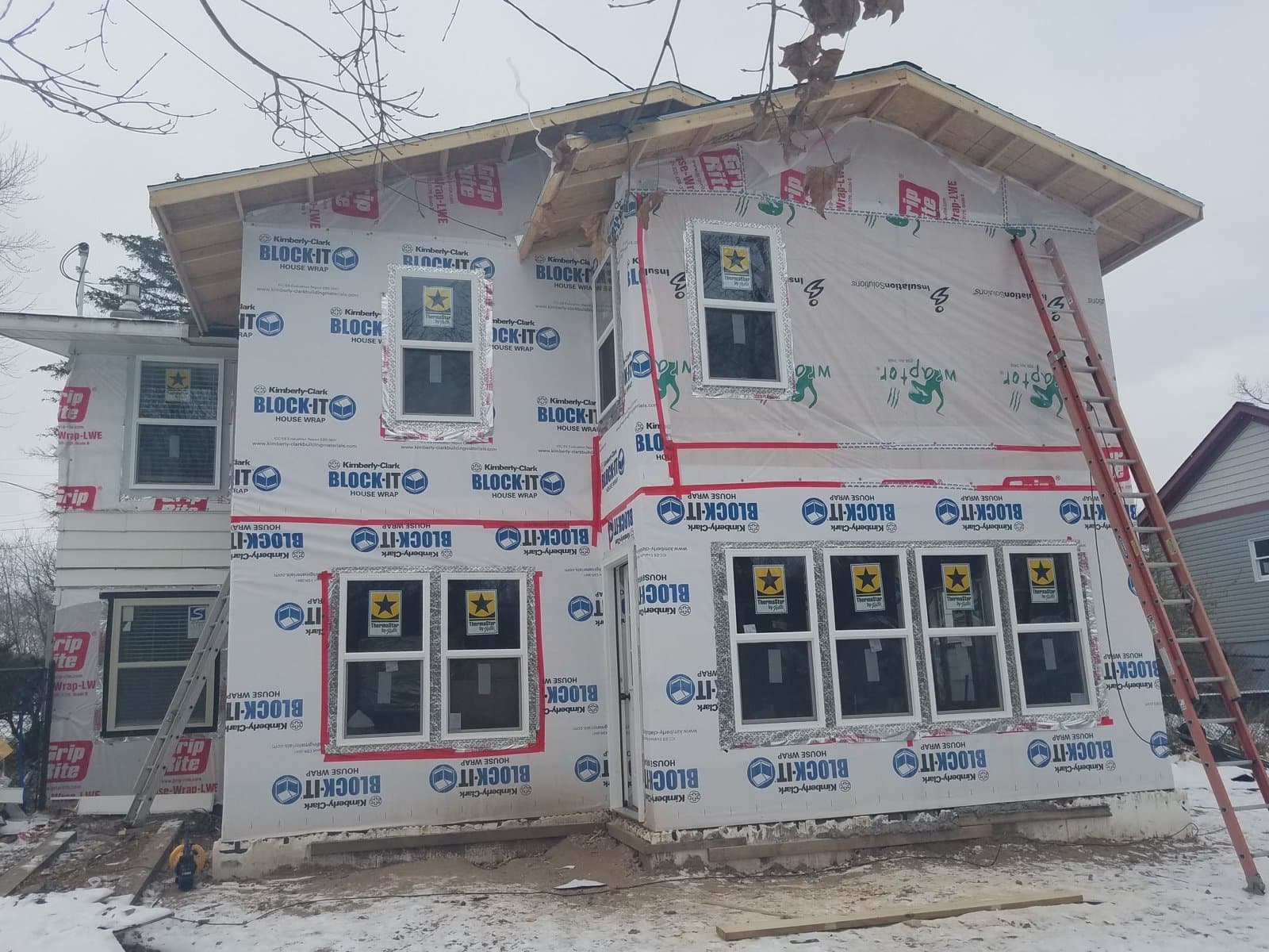 Windows in, first snow, November 2018