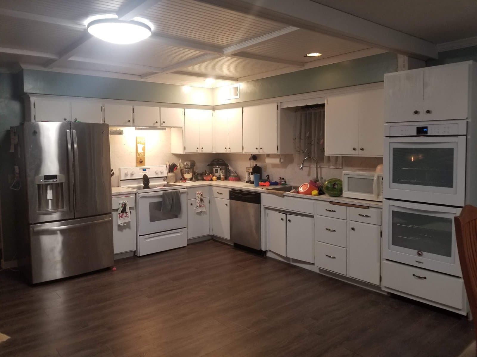 The kitchen in January 2020, before the water