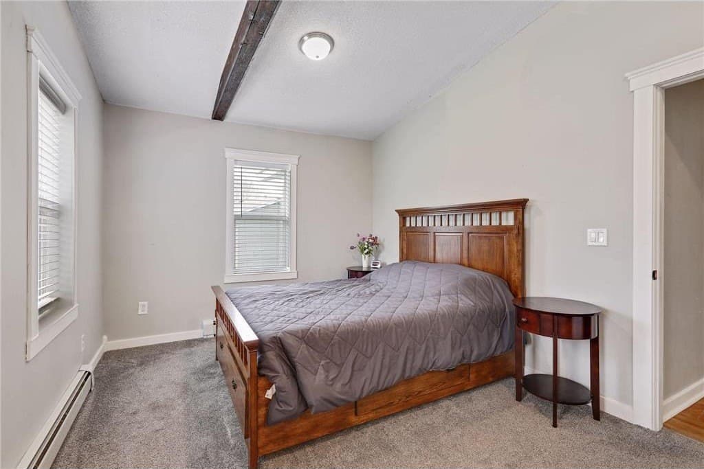 The master bedroom on the new top floor