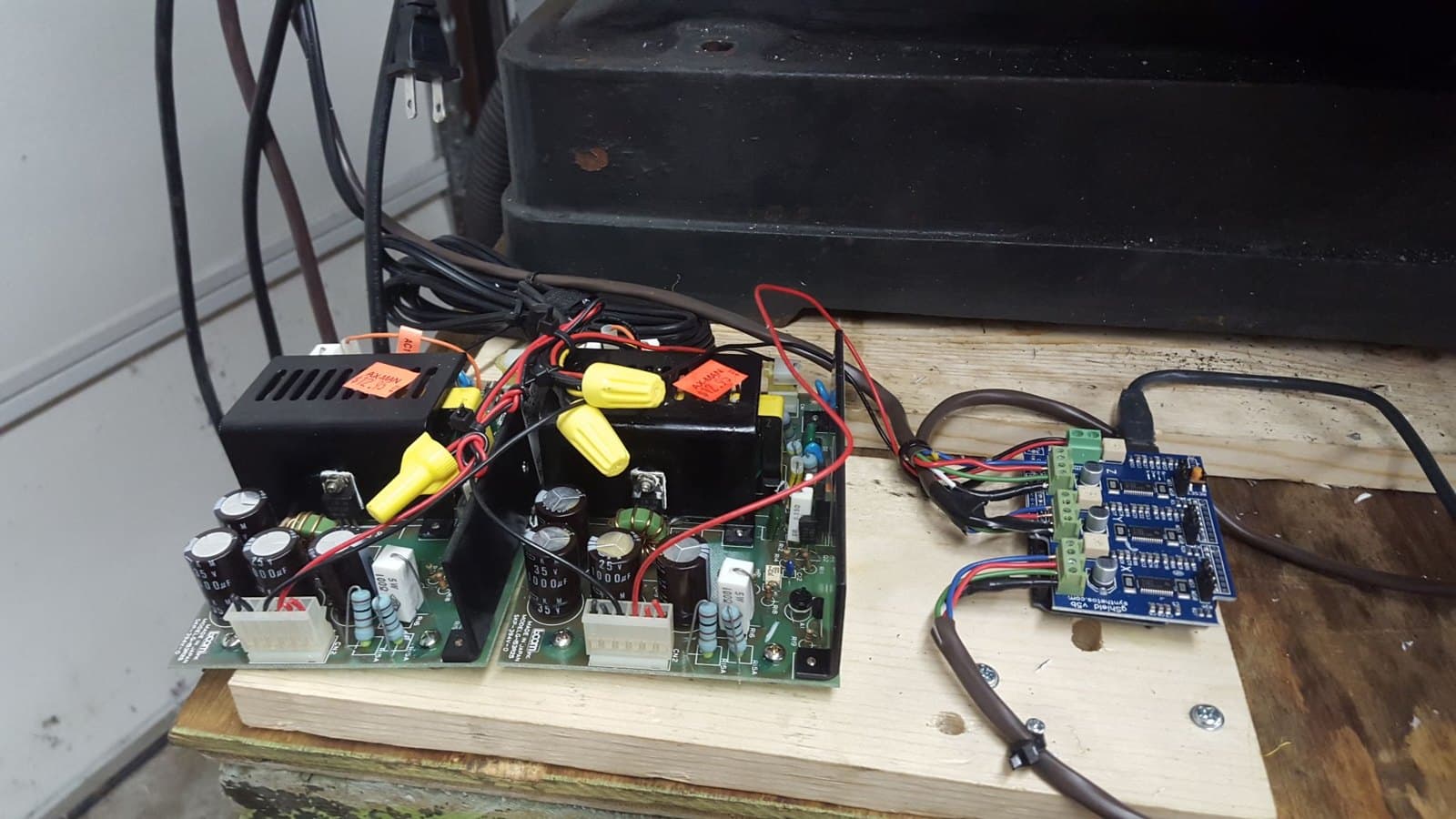 Stepper driver boards, wired