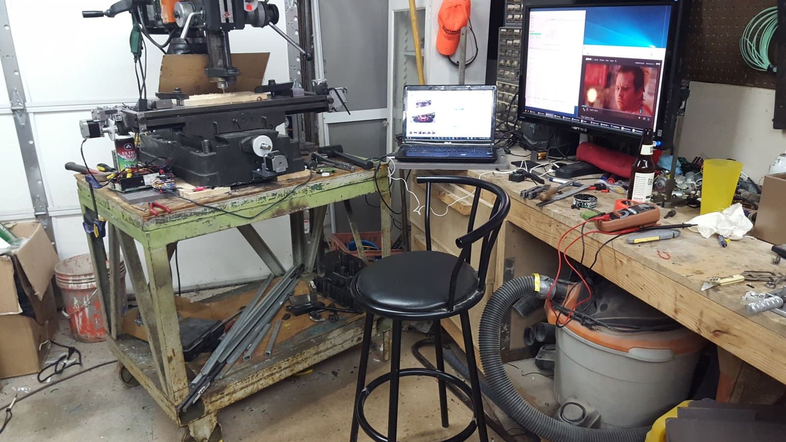 The mill, the stool, and the PC that would run it