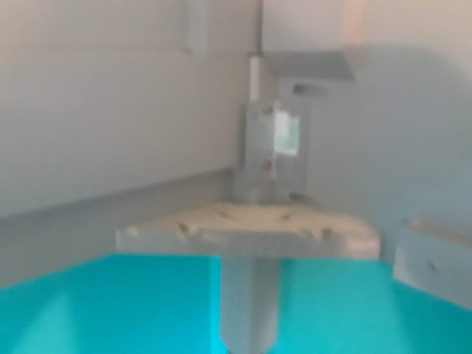 Loft bed: wall bracket going in